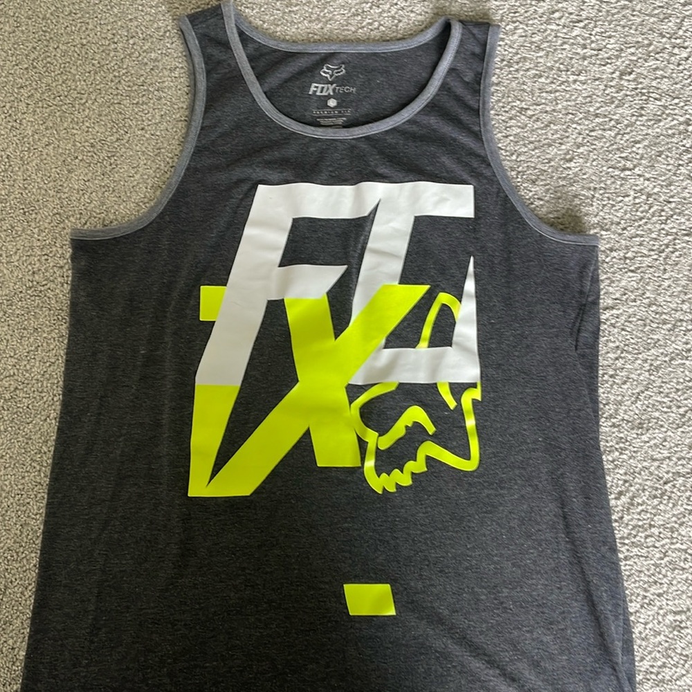 Large Men’s Fox tech premium fit tank top